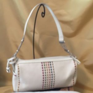 Brighton White Bag with Multicolor Accents